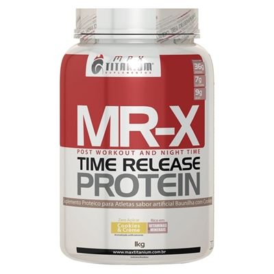 MR-X Time Release Protein - 1 kg - Max Titanium R$ 125,00